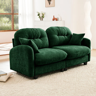 Canapé modulaire en chenille 2 avec chenille respirante et combinaison flexible pour espaces de vie modulaires 2 sièges, conception ergonomique, composants modulaires