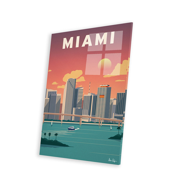 «Miami Downtown», reproduction sur verre acrylique