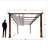 Florence 16' W x 11' D Wood Grain Aluminum Pergola in Chilean Ipe Finish with Adjustable Canopy-86312802