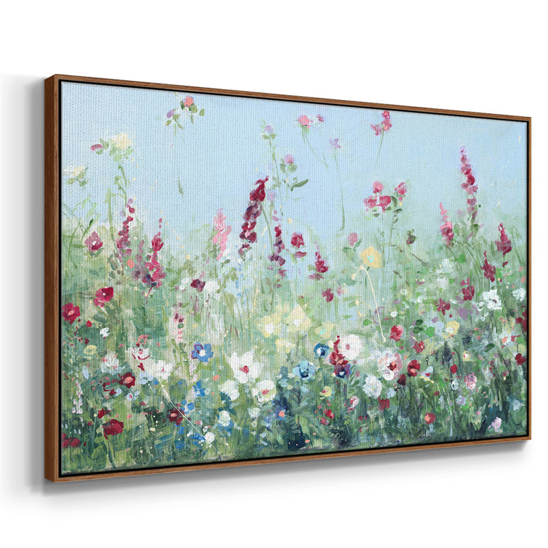 Sweet Summer Meadow, reproduction d'art sur toile, H 17 po x l 25 po x P 2 po, Noyer