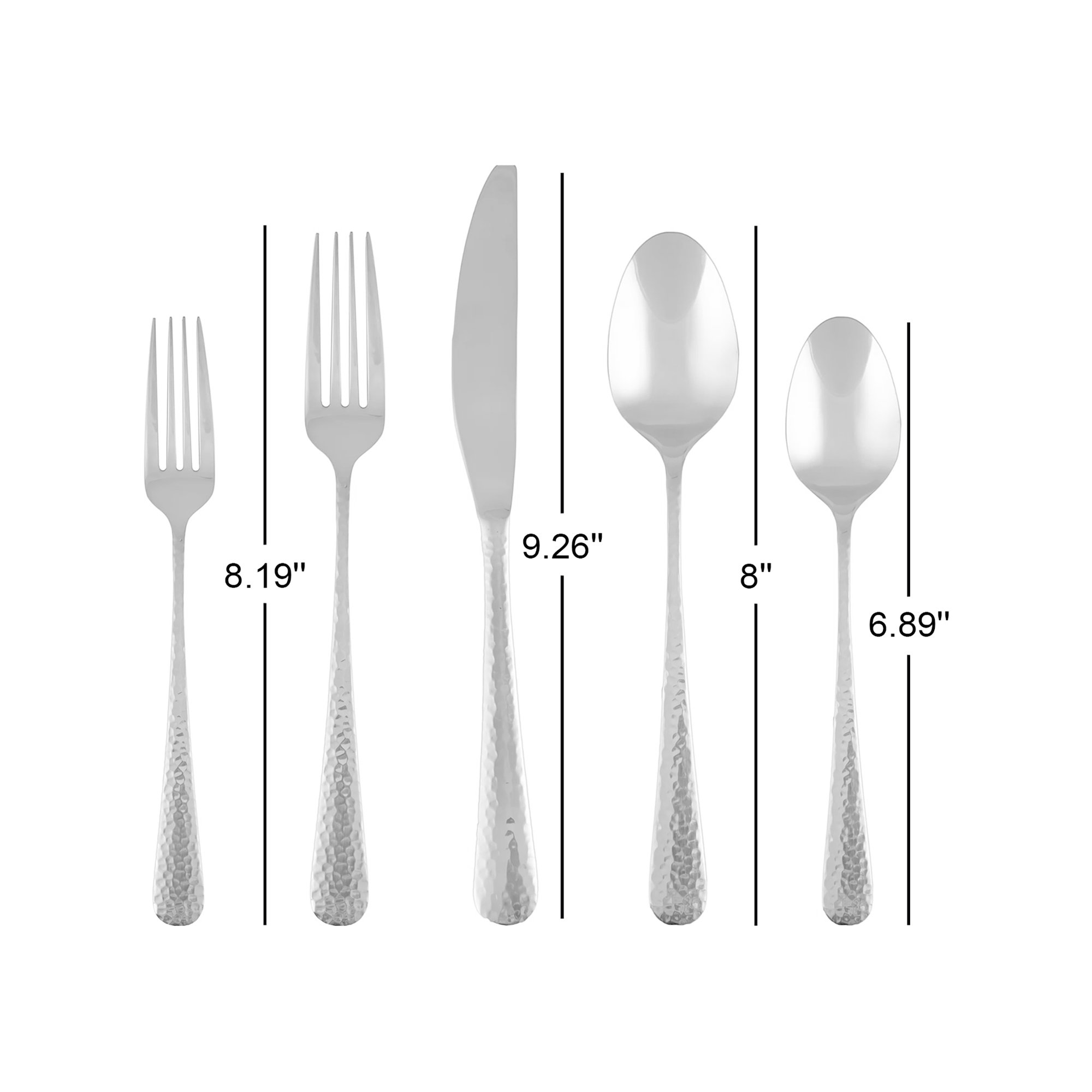 Keene 20 Piece Flatware Set, Service for 4, Black Satin