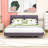 Queen Upholstered Platform Bed with Sensor Light and Floating Design-1511551176