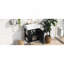 Meuble-lavabo moderne avec lavabo en céramique et porte à motif de vagues-832367274