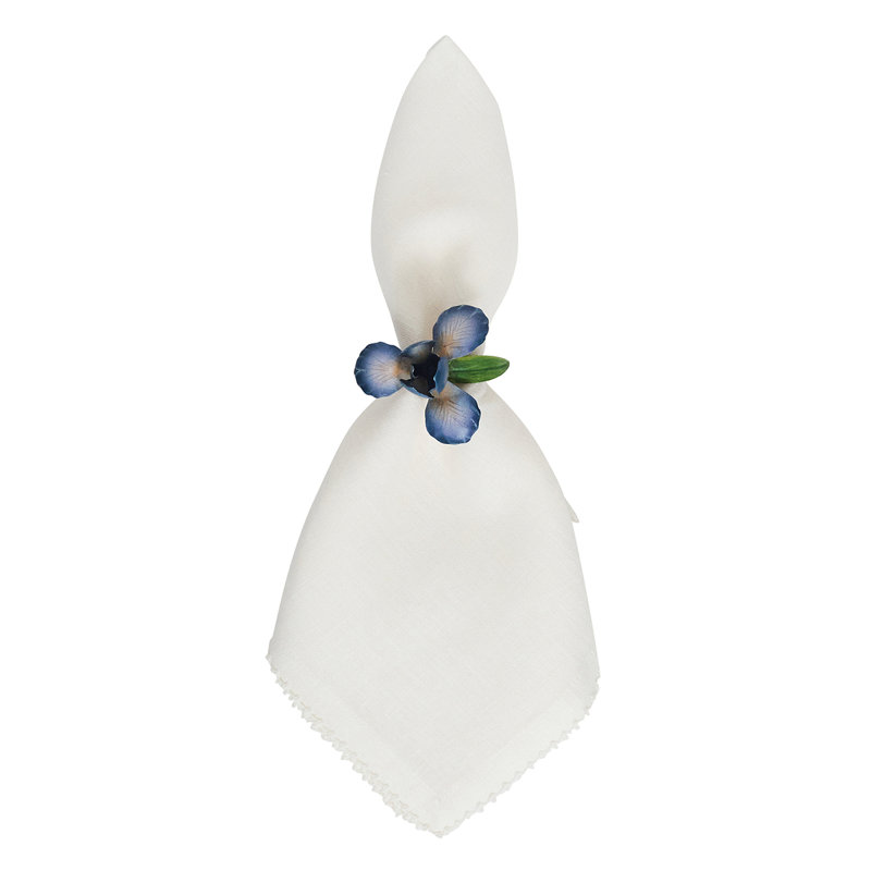 Meadow Walk Iris Napkin Ring - Chambray