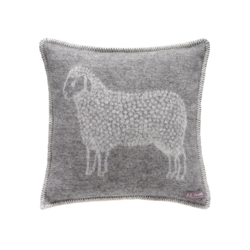  Grey Sheep Wool Cushion Cover