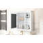 Armoire de rangement pour salle de bain avec miroir, 35 po x 27,5 po, polyvalente, unité attrayante au look moderne, grande capacité-1878567480