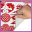 Tapis de bain rouge à motif asiatique-130110663