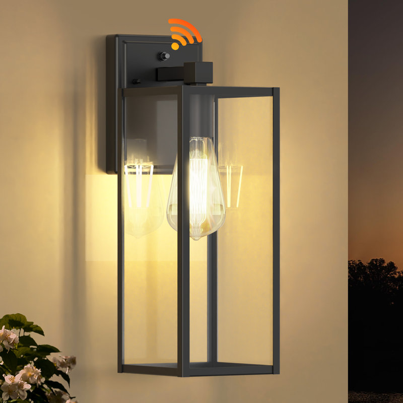 Luminaires d'extérieur 16 po Dusk to Dawn, lanterne murale imperméable, lumières extérieures antirouille pour la maison, la porte, le garage