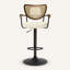 Tabouret de bar pivotant avec dossier rembourré et large de 17,7 po Kissena-131976828