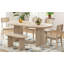 Ensemble de table de salle à manger 6 pièces avec banc, ensemble de chaises de table ovales pour 6 personnes