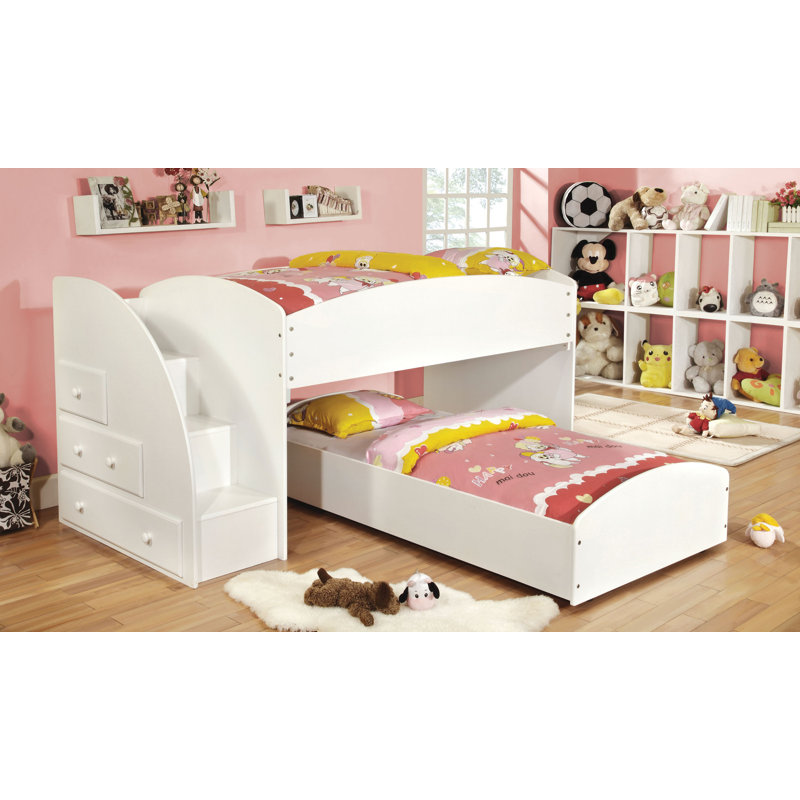 Jamie Twin Over Twin 3 Drawer Standard Bunk Bed, White