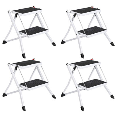 Delxo Steel Folding 2 Mini Stool Safe Step Stepladder with Carry Handle (4 Pack) -  WFX Utilityâ¢, 12AC2D26EF574E33B352ED55E3E9C00D