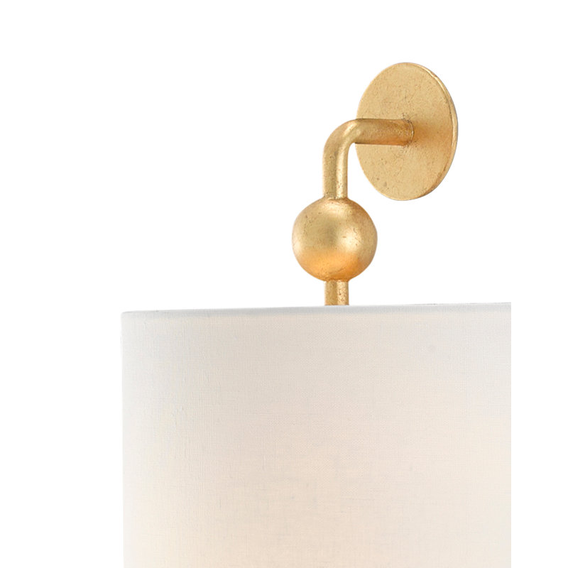 Tavey Wrought Iron Armed Sconce, Contemporary Gold