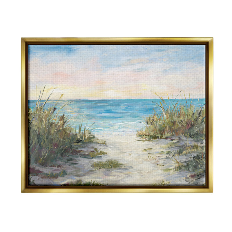 «Dovecove Sea Grass Ocean Path», art mural encadré par Julie Derice, H 17 po x l 21 po x P 1,7 po