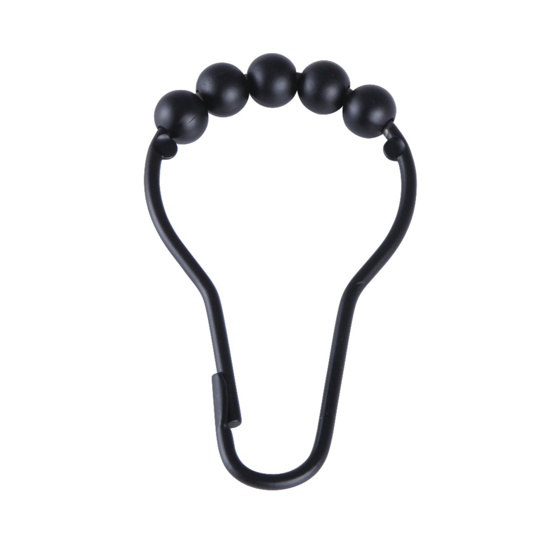 Kingston Brass Edenscape Roller Ball Shower Curtain Rings (Set of 12) Kingston Brass Finish: Matte Black