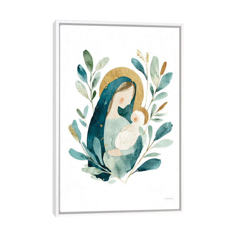«Silent Blessings», reproduction d'art sur toile tendue, 40 po x 26 po, Toile avec cadre, Blanc