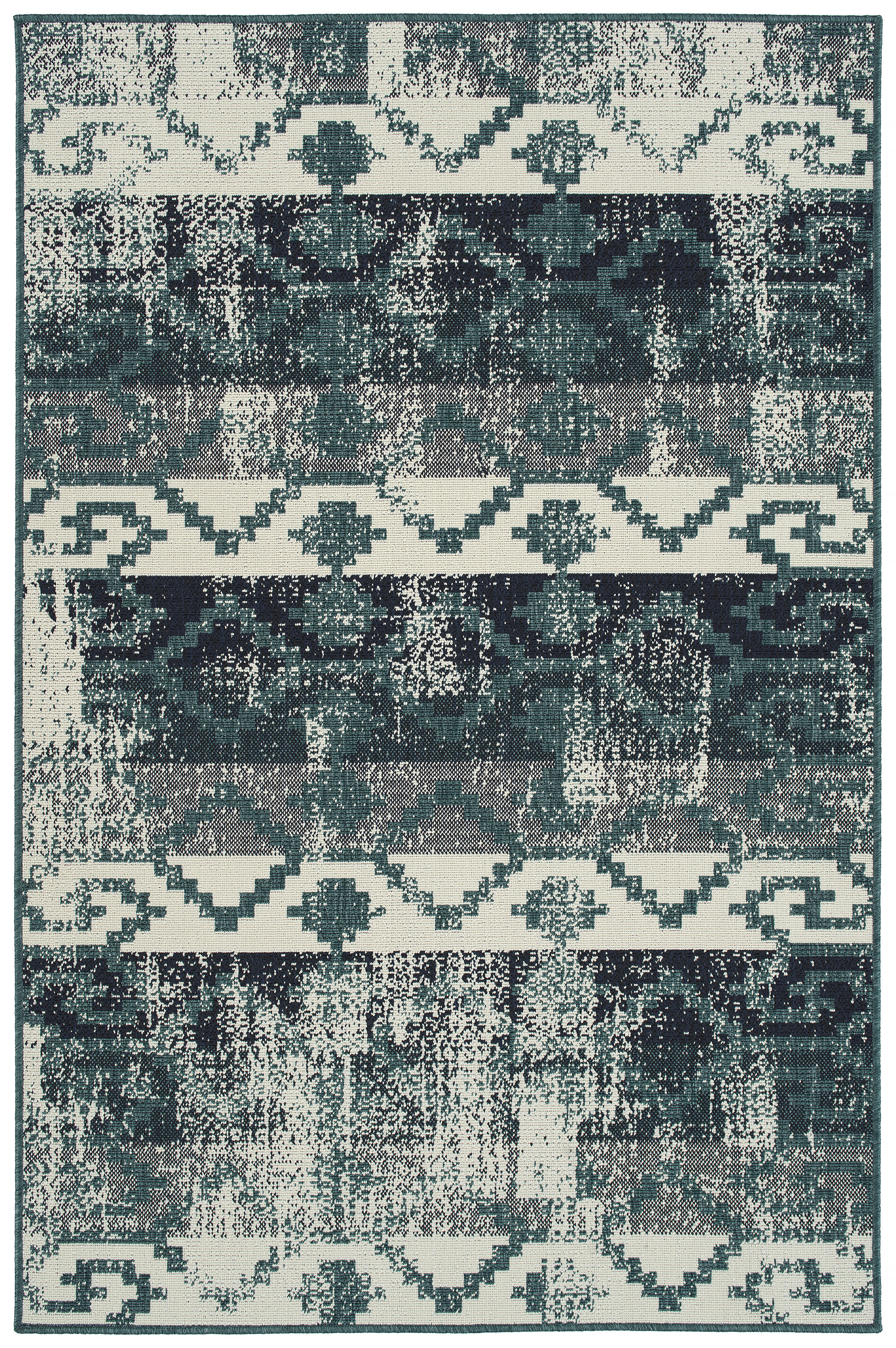 Ebern Designs Modern Geometric Textured Cut Pile Rectangle Area Rug ...