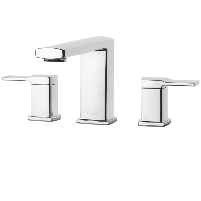 Deckard Double Handle Deck Mounted Roman Tub Faucet Trim, Polished Chrome