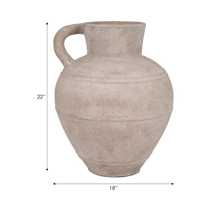 Bredon 22'' Handmade Terracotta Table Vase