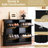 Mid - Century Black Shoe Cabinet With 4 Flip Drawers And 2 Hooks, Freestanding For Hallway, Ventilated To Odor, Stable Design Organizer-1643362412