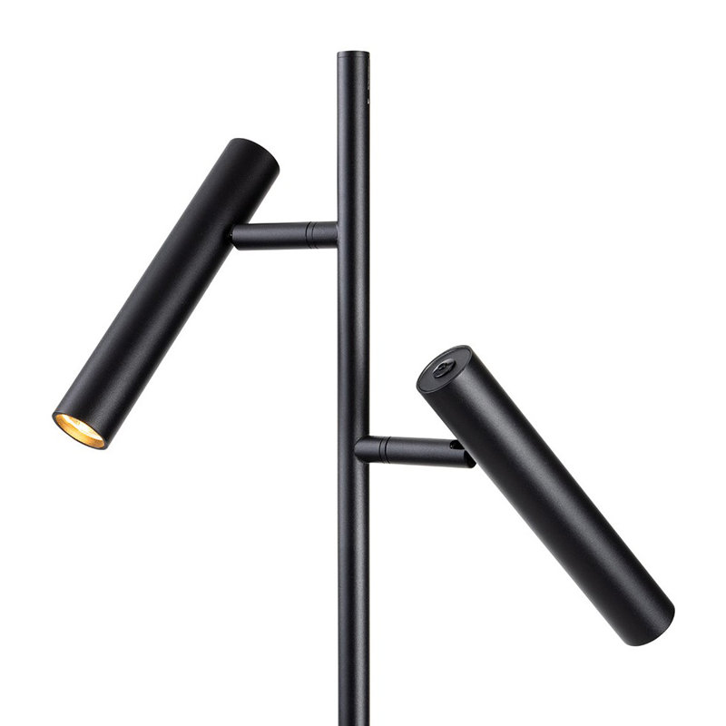 141cm Matte LED Column Floor Lamp, Black 