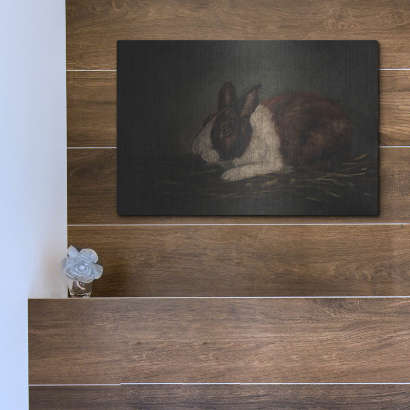 «Resting Bunny Rabbit X» par Marian Parsons, art mural en métal, 16 po x 12 po, H 12 po x l 16 po
