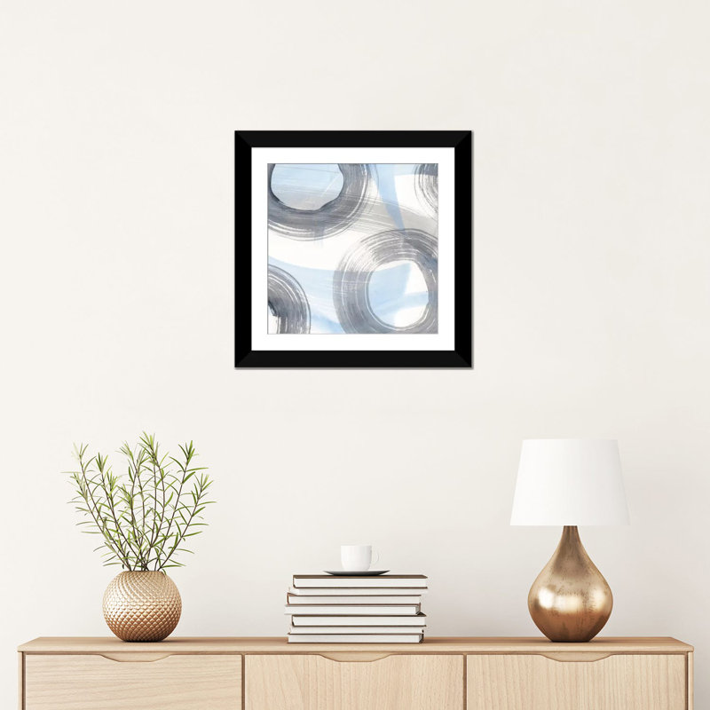 « torsion et rotations iii », impression sur toile, H 16 po x l 16 po x P 1 po, Papier beaux-arts encadré noir, Blanc