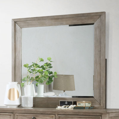 Cancun Wood Flat Wall Mirror
