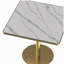 Table carrée bistro moderne tulipe 31,5 pouces avec plateau en faux marbre, facile à assembler, structure en métal robuste-236385498