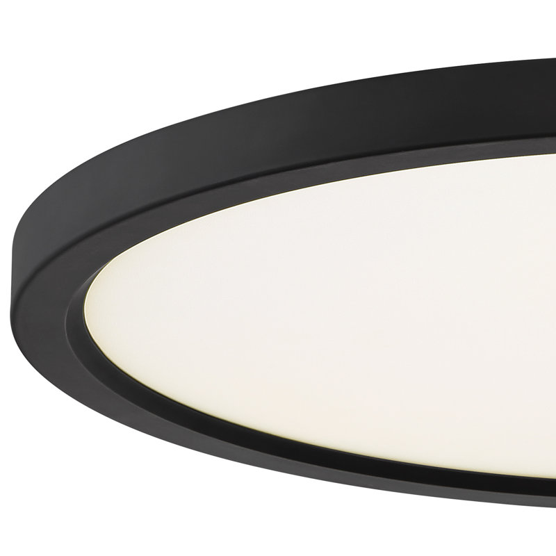 Naquin Acrylic LED Flush Mount, 1" H x 20" W x 20" D, Oil Rubbed Bronze