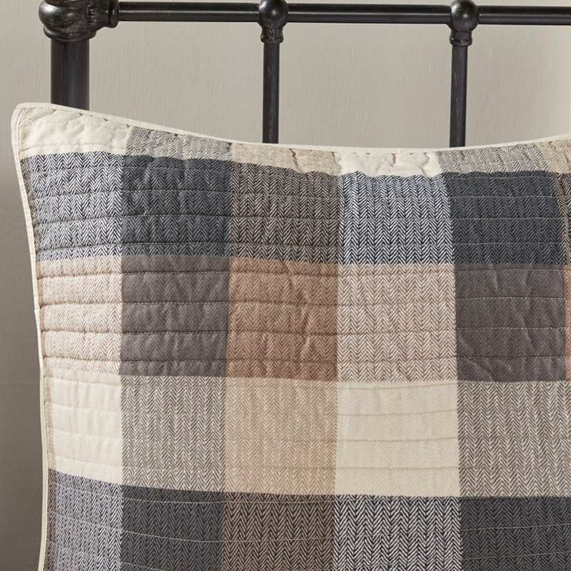 Rustic Herringbone Bedding Sets, Polyester Cabin Farmhouse Comfort