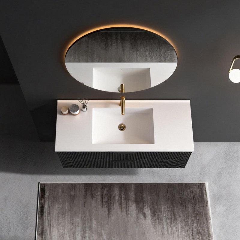 Meuble-lavabo 48 po avec lavabo en céramique