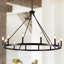 Moomal 12-Light Farmhouse Candle Dimmable Wagon Wheel Chandelier for Living Room Kitchen Island Dining Foyer-1636095600-1651749285