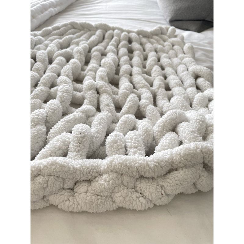 Jeté tricoté Hearth & Stone Chunky, Blanc