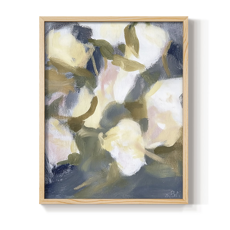 Impression encadrée FLORAL Series DCLVI - Bois massif, H 15 po x l 12 po