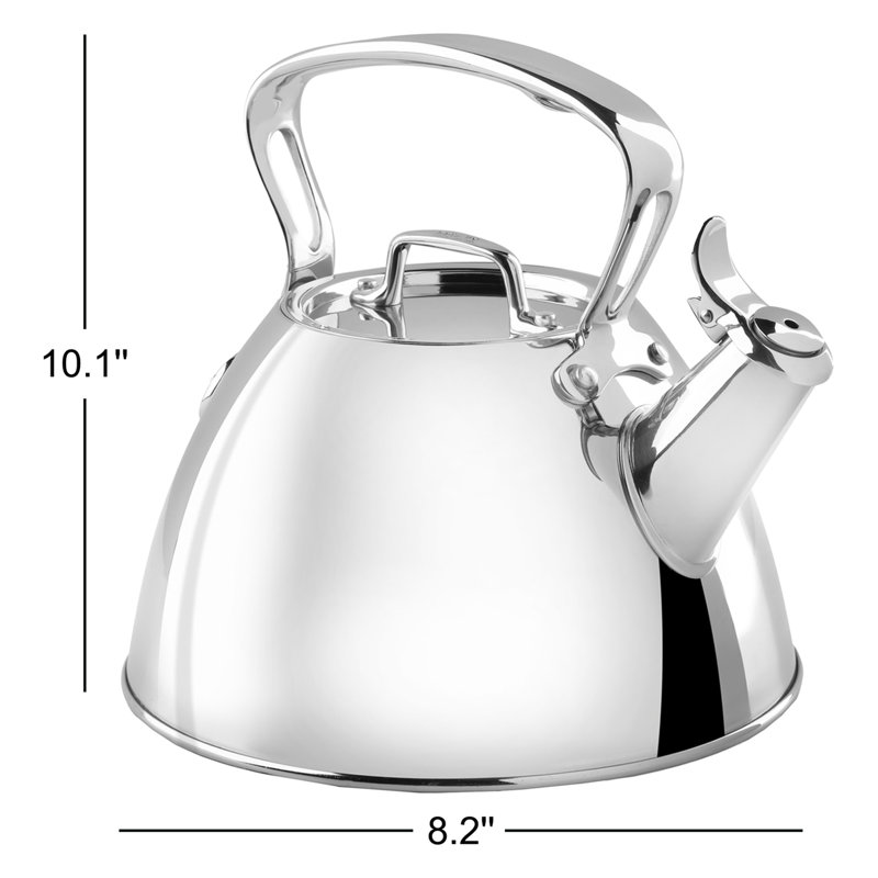 All-Clad Specialty 2 qt. Stainless Steel Whistling Stovetop Kettle