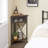 Kempst Corner Accent Cabinet, Farmhouse Corner Side Cabinet with Flip Door Storage, Industrial Triangle Corner Cabinet with Shelf, Rustic Small Space Corner Storage Table for Living Room Bedroom Entryway-2108312729