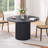 Expandable Modern Dining Table, Black Solid Top Extendable Kitchen Table