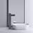Fontana Vessel Sink and Black Touchless Tall Motion Sensor Faucet Set