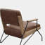 Chaise d'appoint cacao et fer mat avec pieds en métal