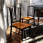2 chaises d'appoint, chêne noir et antique, bois massif +, 2 chaises, style champêtre élégant