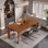 Retro And Elegant Rectangular Dining Table