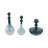 Vases Stoneware and Ceramic Coastal Decorative for Home Office Bedroom Living Room Set of 3 - 14", 12", 10" Blue