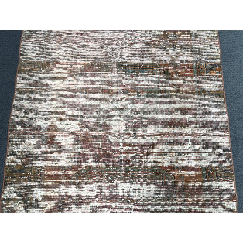 Tapis de couloir élégant, patchwork beige 1,4 x 4,1 pi