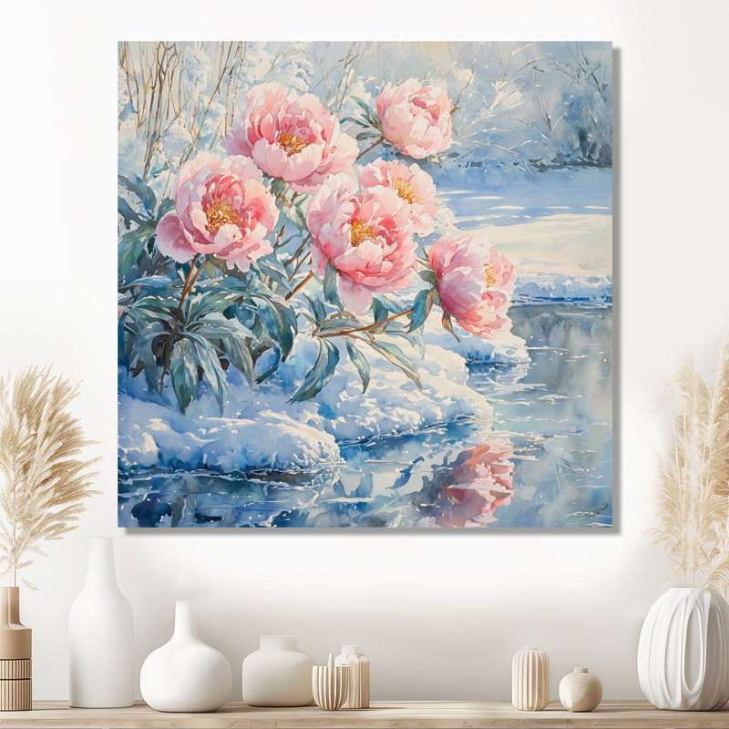 Burton - Floral Wall Art, Wrapped Canvas, Does Not Apply, 30" H x 30" W