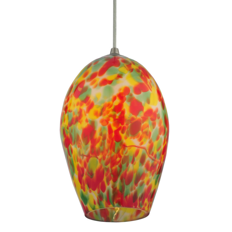 Colorful Glass LED Indoor/Outdoor Pendant Light