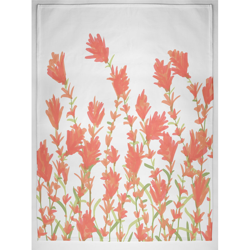 Perkinson Plain Weave / Muslin Throw Blanket, Coral