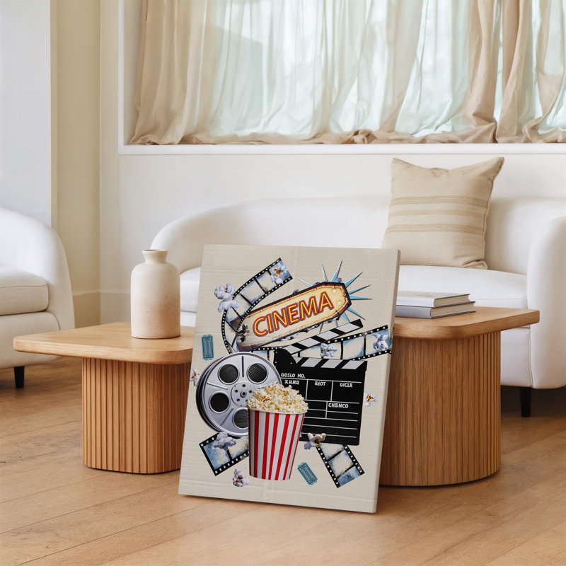 Reproduction d'art sur toile, "Collage cinématographique classique" avec art mural, H 12 po x l 9 po