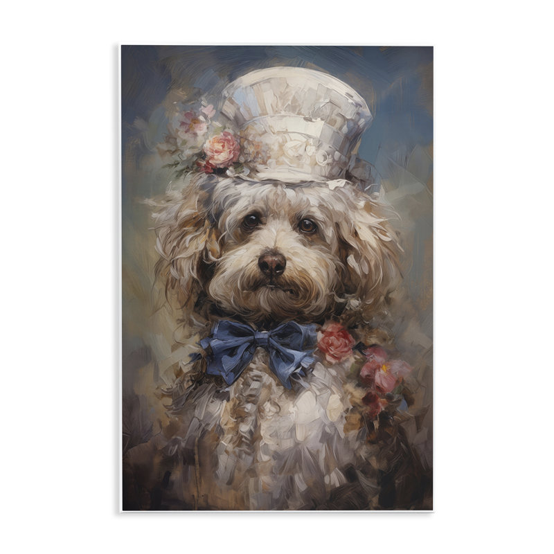 Plaque murale Victorian Era Labradoodle, design par Wumples, H 15 po x l 10 po