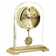 Modern & Contemporary Analogue Metal Tabletop Clock in Gold/Clear